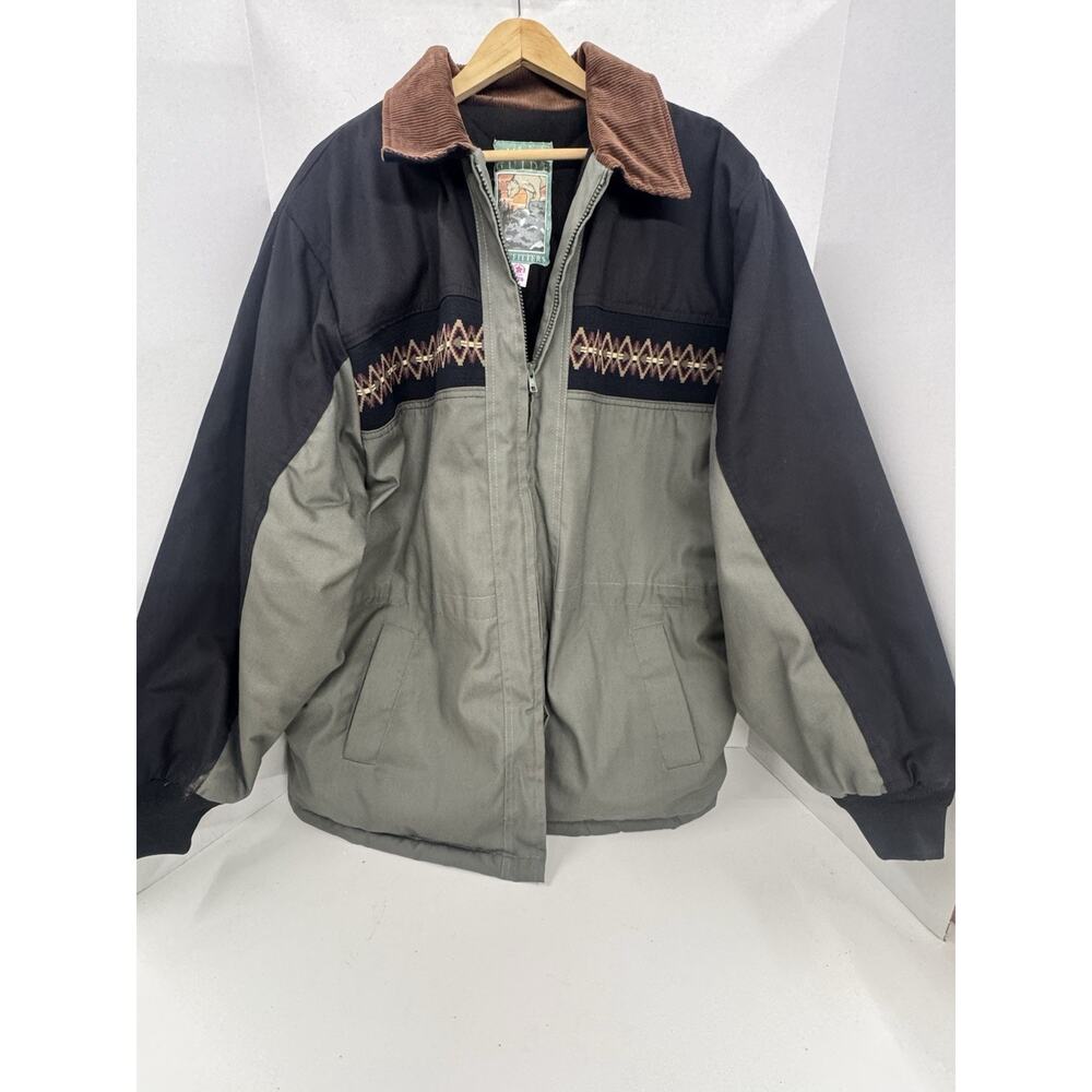 Canyon Guide Western Aztec Jacket 90s Vintage, Green And Gray Size XL